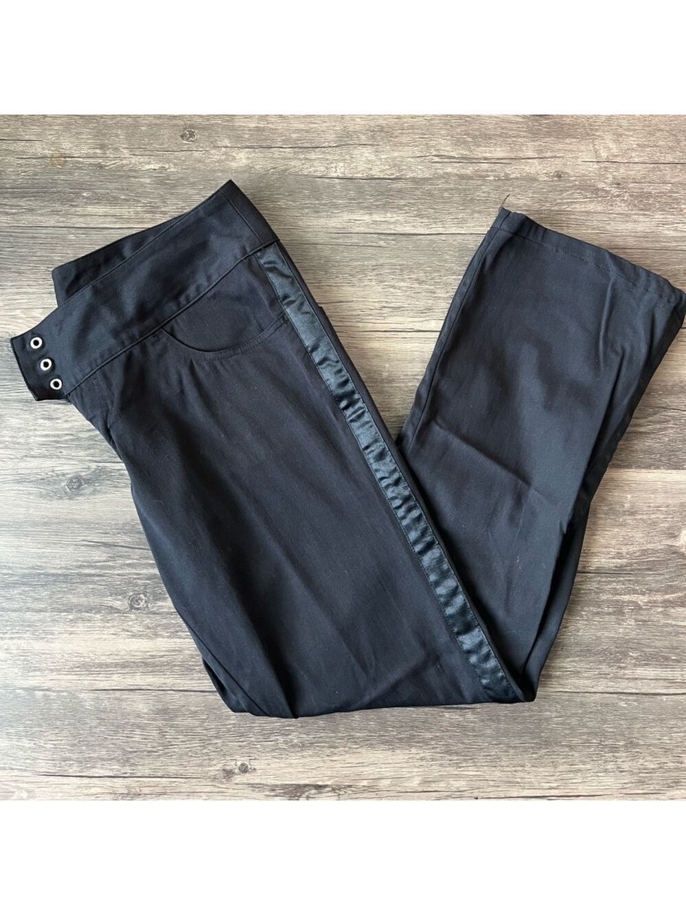 Harley-Davidson Women’s Black Sz. 12 Tuxedo Pants Biker Motorcycle Grunge